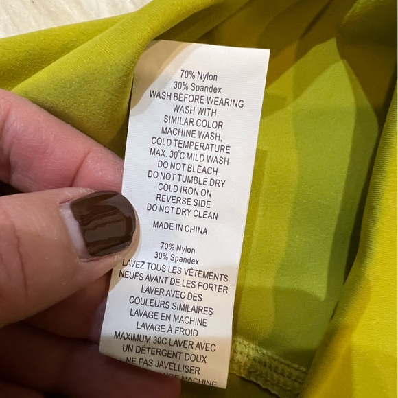 ZYIA Active Chartreuse Green Leggings Size 4 - Picture 4 of 4